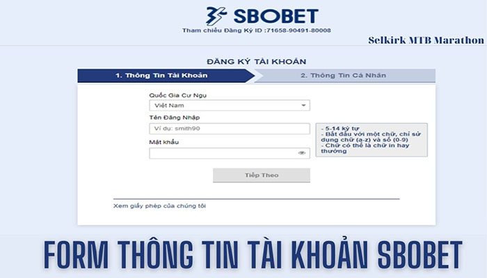 Hướng dẫn đăng ký tài khoản Sbobet